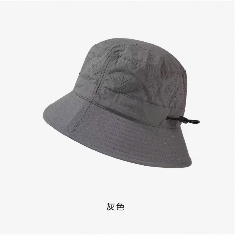 Summer mesh breathable sunscreen hat men and women outdoor hiking fishing mountaineering hat big brim quick drying waterproof bucket hat