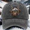 Grafická baseballová čepice Deer Mountain, vypraná bavlna, Dad Hat, nastavitelná, venkovní sportovní čepice