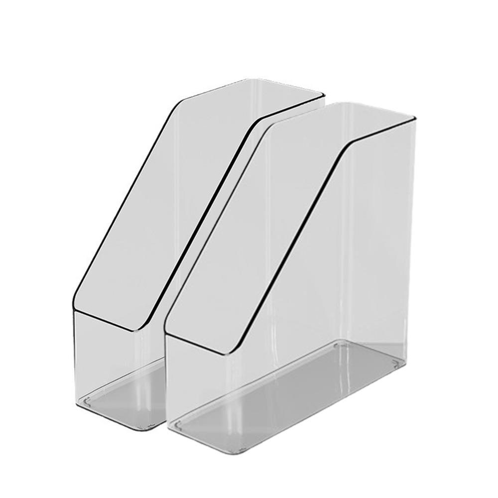 1/2pcs Desktop File Folder Book Magazine Holder Plastic Desk Document Paper Organizer Vertical Storage Rack Office Stand Shelf