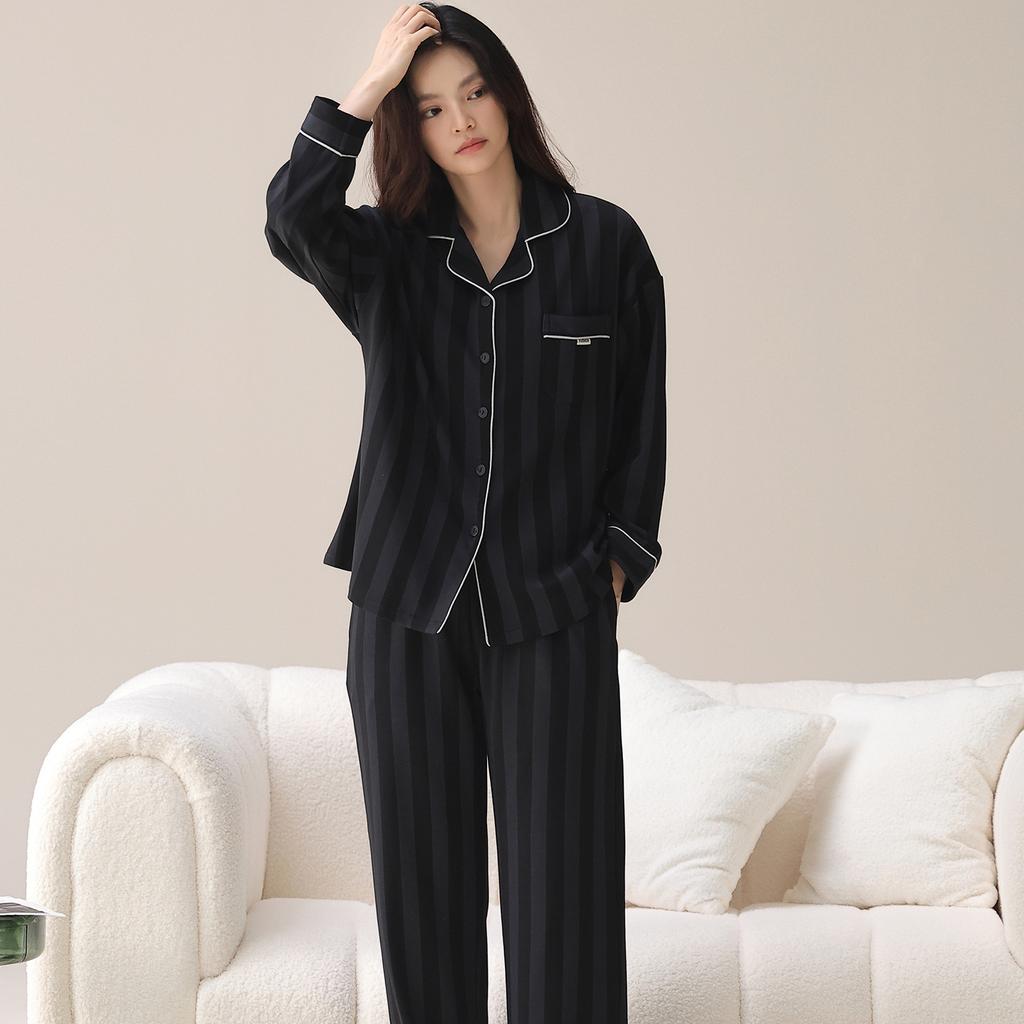 Pajamas women's spring and autumn pure cotton long-sleeved autumn high-end new pull-frame cotton thin autumn and winter women's loungewear set