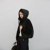 Popular Cotton Clothes Women's Short Autumn and Winter New Season Hooded Spliced Cotton Clothes Light Women's Coat