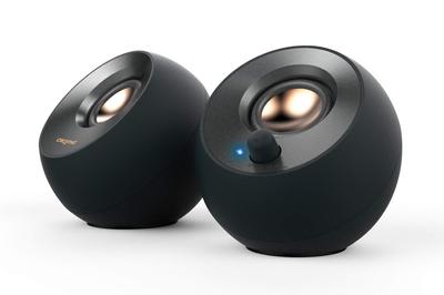 Creative Pebble V2 Minimalistic Desktop Speaker with Mm AUX Up To 8 W RMS Power for Computers and Adapter Extension Cable - 2.0 USB-C, 3.5 Input,