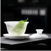 Hand-Painted Ceramic Gongfu Tea Set Large Size Single Tea Bowl for Drinking Tea High-End Chinese White Porcelain Tea Utensils