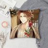 Ikemen Sengoku Romances Across Time Doublesided Printed Square Pillow Cover Decorative Cushion Cover for Sofa Bedroom Bedside