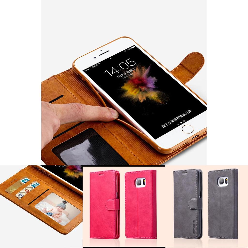 Iphone For X 6s 7 8 Plus Slim Flip Magnetic Leather Case Card Wallet Cover Stand