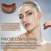 Ergonomic Lymphatic Contour Facial & Body Brush with Soft Polyester Bristles, Precision Neckline Sculpting & Drainage for Face, Jawline Brush Gift