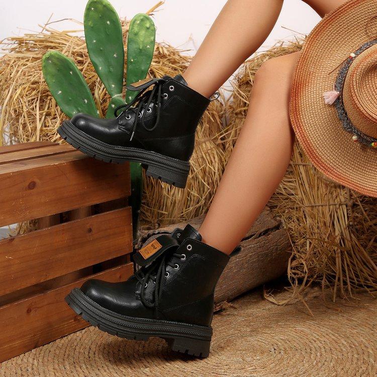 Women's Fashion Hundred Soft Elastic Comfortable Ankle Boots Shock Absorbing Anti-slip Casual Sports Martin Boots