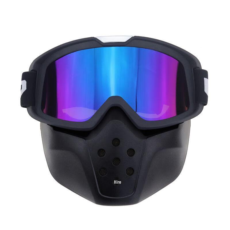 Harley Retro Motorcycle Helmet Mask Goggles Set