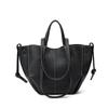 Lychee Pattern Soft Leather Large-capacity Tote Bag Fashionable Niche Design High-end Handbag Single Shoulder Wing Bag