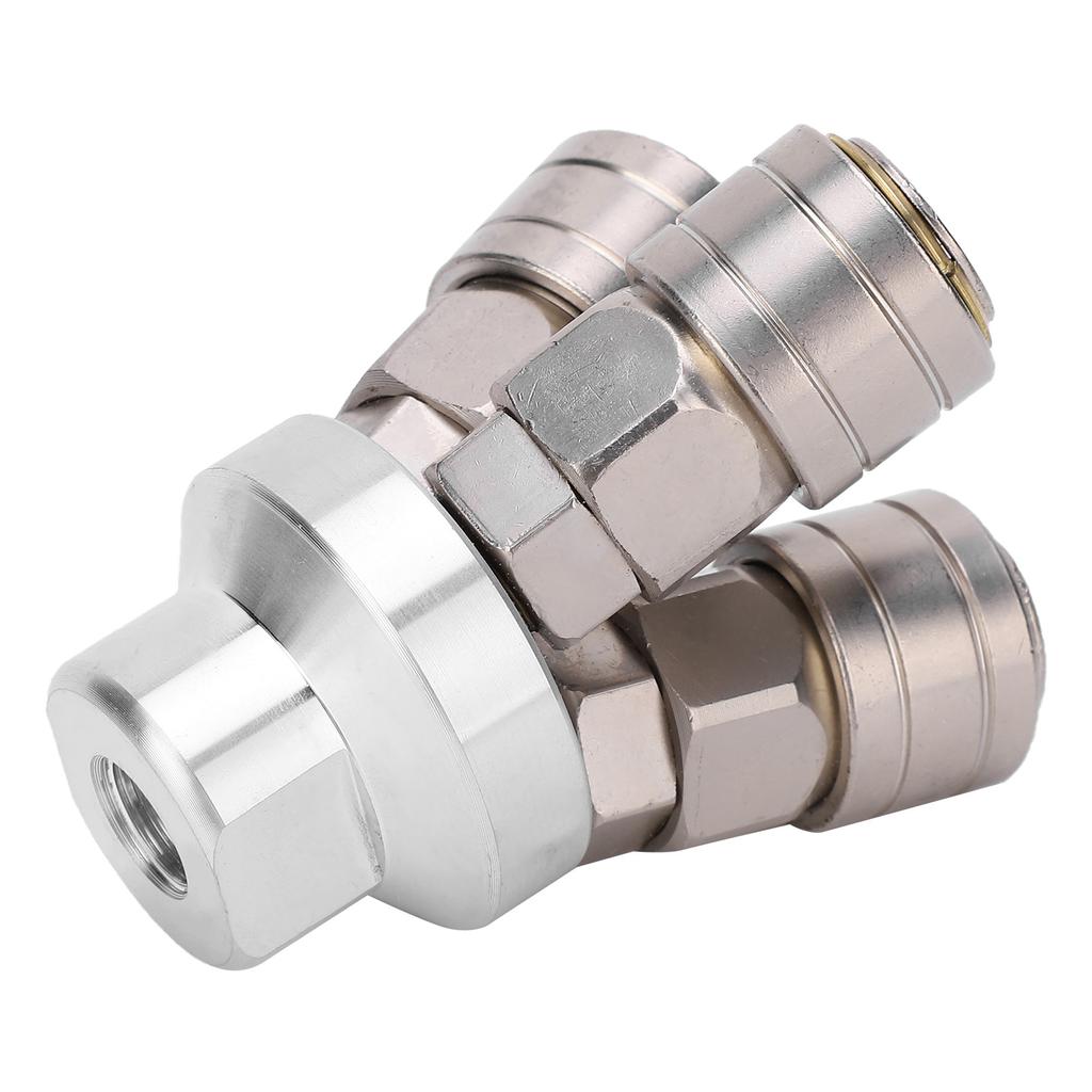 Quick Connector 3 Way Female Chrome Plated Pneumatic Component G1 4 C Type SMV