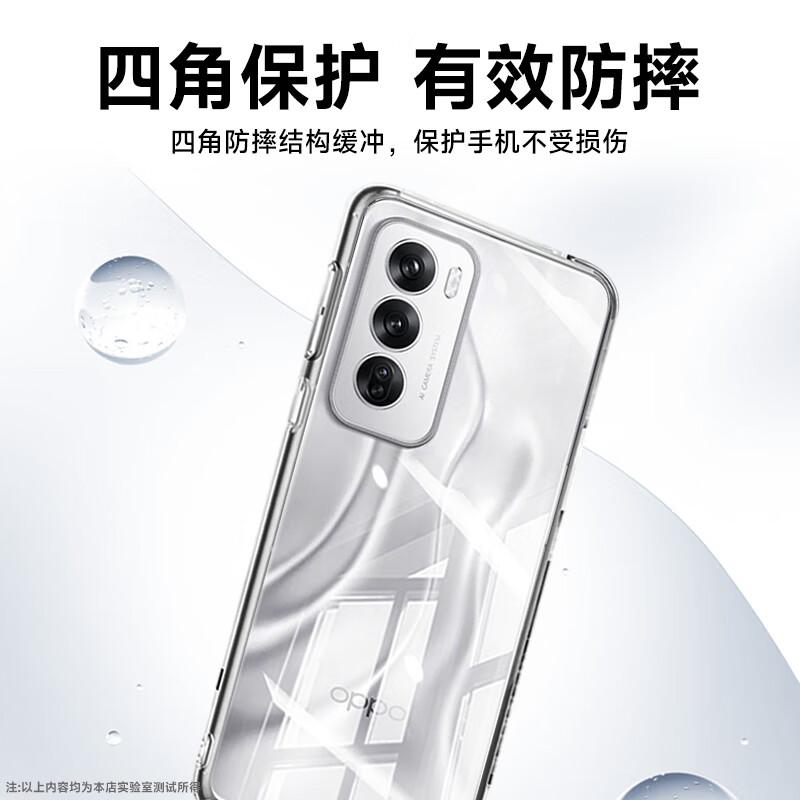 KOOLIFE OPPO Transparent Soft TPU Phone Case with Full Lens Protection