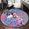 1pc Anime Cartoon Design Round Carpet  Festival Gift for Office Chair Mat, NonSlip Rug Suitable for Home Decor, Living Room