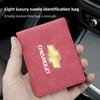 For Chevrolet Spark Captiva Cruze Car Driver License Cover Suede Anti-Fur Car Driving Documents Case Credit Card Holder
