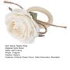 Artificial Rose Napkin Ring Farmhouse Rustic Jute Rope Fake Flower Dinner Napkin Holder Birthday Wedding Party Table Decoration