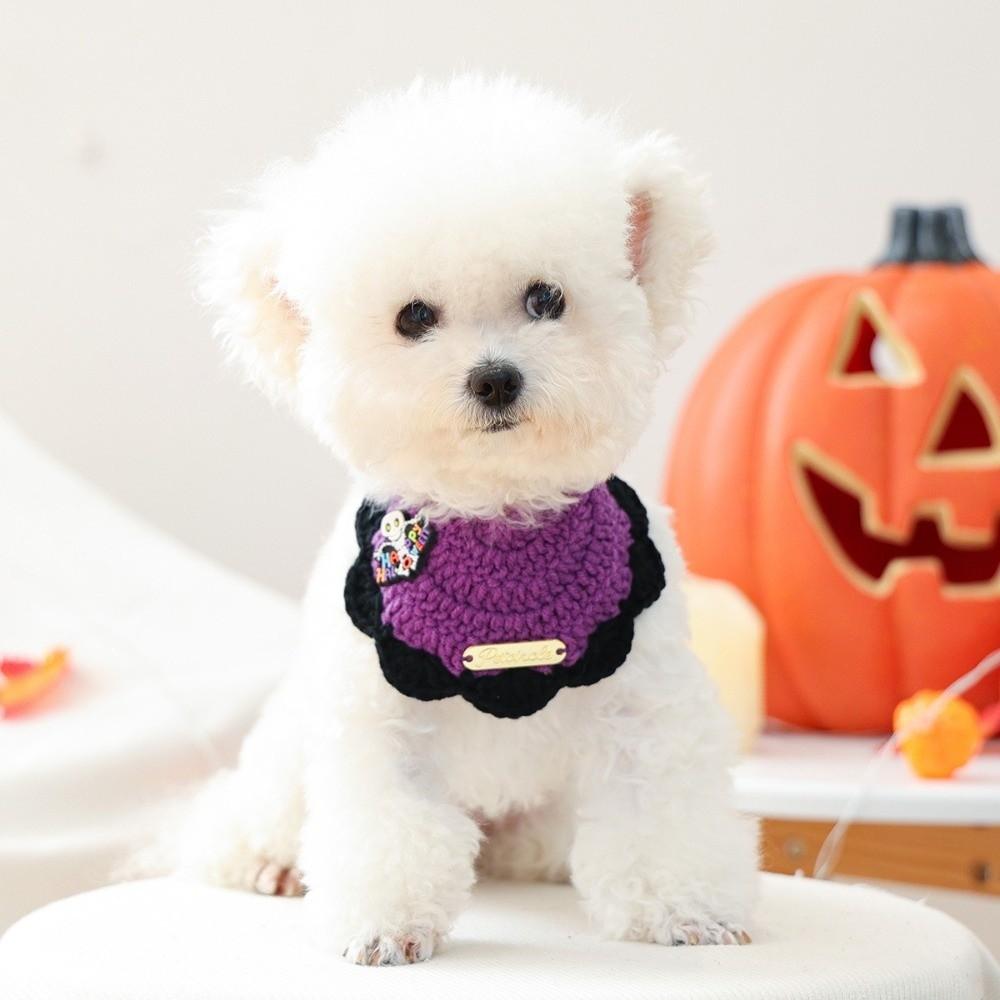 Adjustable Strap Pet Scarf Breathable Washable Cat Knitted Scarf Neck Strap Woven Design Pet Accessories for Cat Headgear