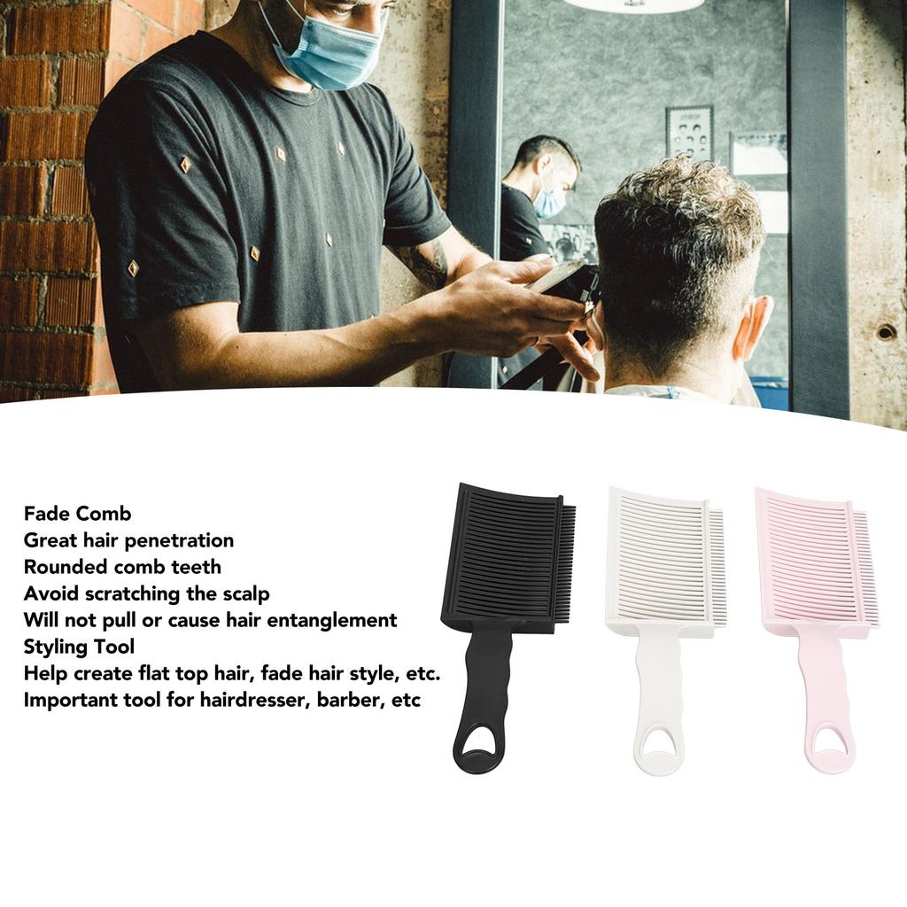 3pcs Fade Comb Professional Salon Barber Hair Cutting Clipper Comb Flat Top Comb Styling Tool for Men