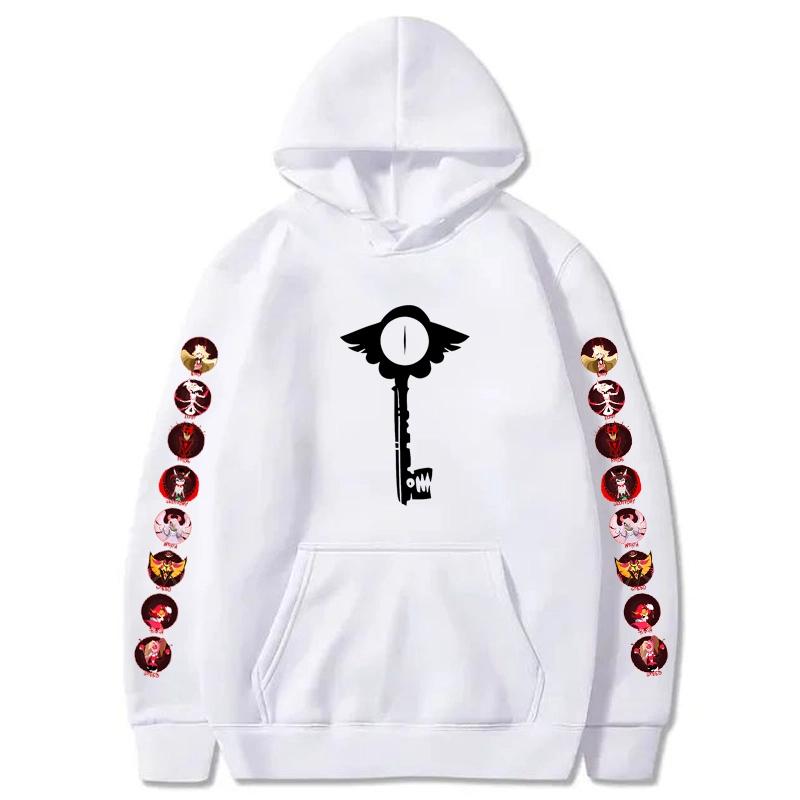 2025 Hell Inn Anime Printed Hoodie Women Men Casual Loose Harajuku Fashion Comfortable O-neck Long Sleeve Fleece Sweatshirts