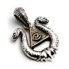 Carmelo Accessories: Snake, Horseshoe, and Eye of Providence Pendant, Silver, for Men and Women