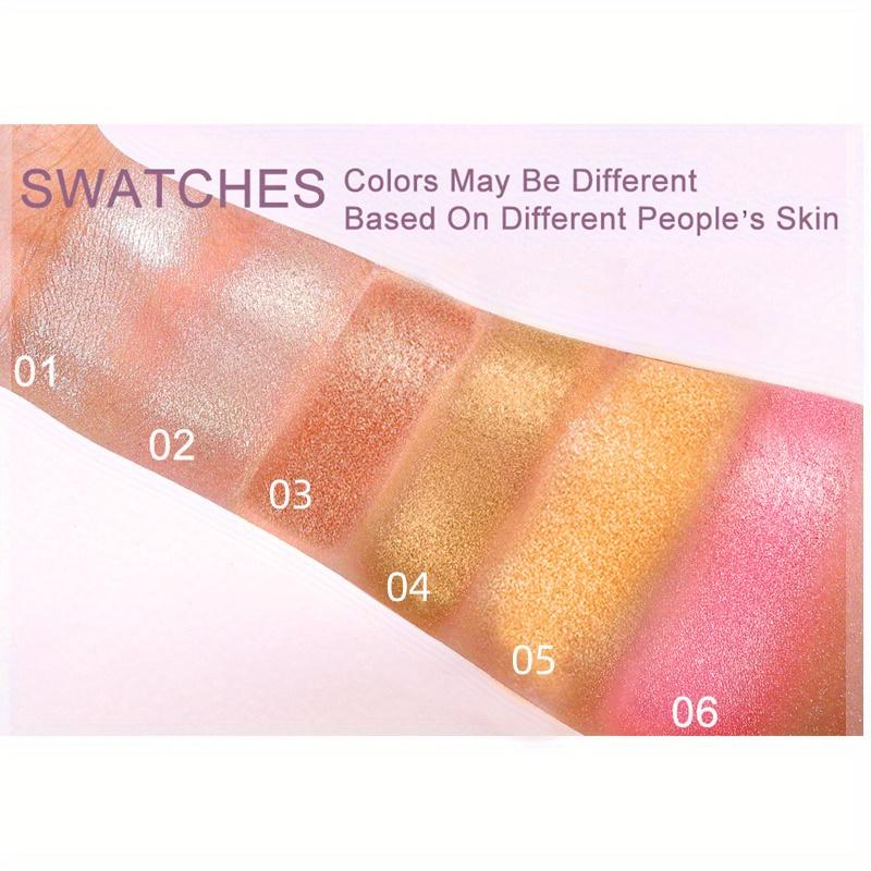 Rose Diamond Highlighter Powder Palette, Blush Palette Face Highlighting Contouring, Pearlescent Eyeshadow Highlighter, Makeup Gift for Women