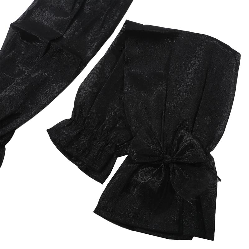 Sun Protection Arm Sleeves Fingerless Breathable Bow Ice Silk Sleeve Arm Covers Summer Arm Warmers Cycling