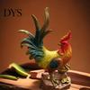 Decorative Rooster Sculpture Resin Statue, Auspicious Ornament, Farmhouse Chicken Decor for Home Indoor Tabletop Garden Courtyard Desktop Craft Gift