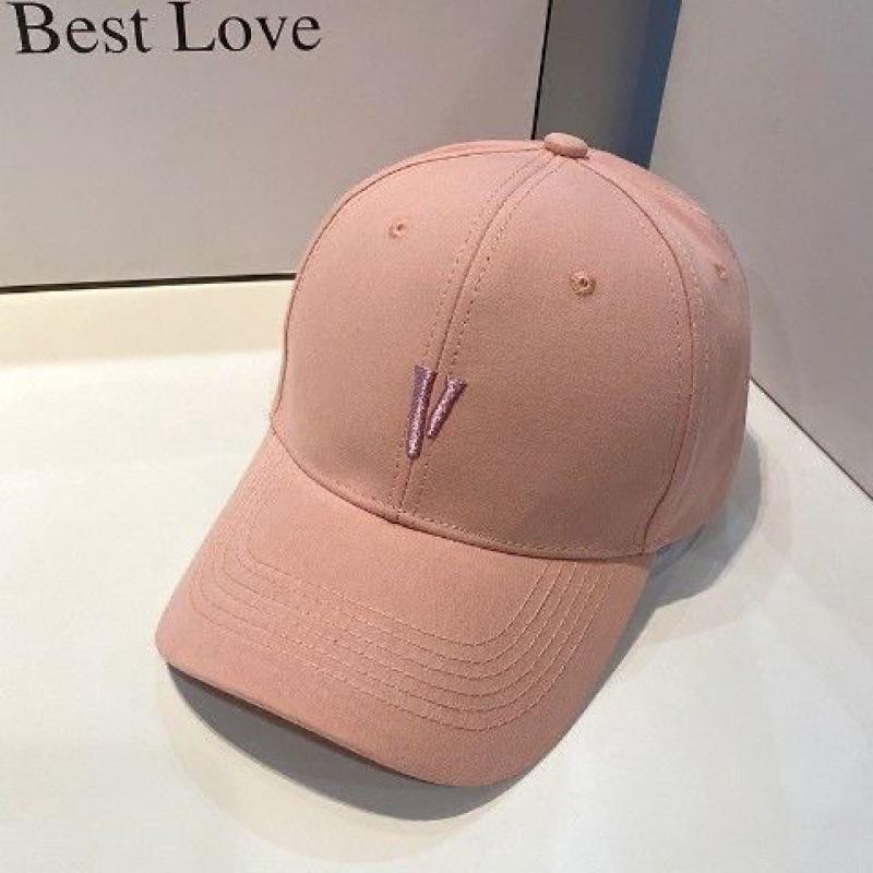 New Peaked Cap Children's Simple V Letter Embroidery Breathable Summer Sunshade Sun Protection Outdoor Sports Baseball Cap Men