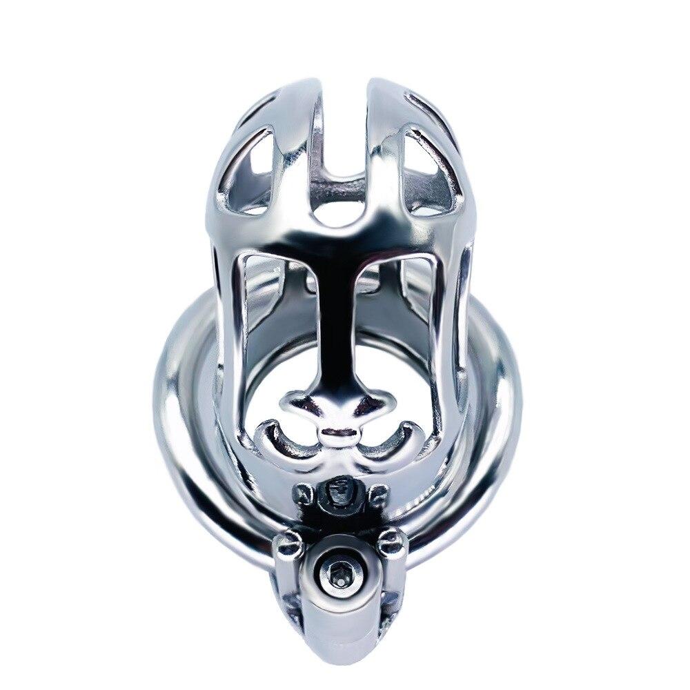 CB Lock for Men Stainless Steel Penis Cage Adult Sex Toy Cock Cage Cockring BDSM Slave Fetish Chastity Device Cuckold