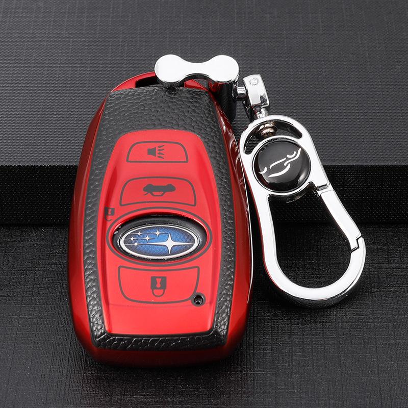 Subaru Forester Outback XV Legacy BRZ Smart Key Case - Premium Autoschlüsselhülle mit Schnalle
