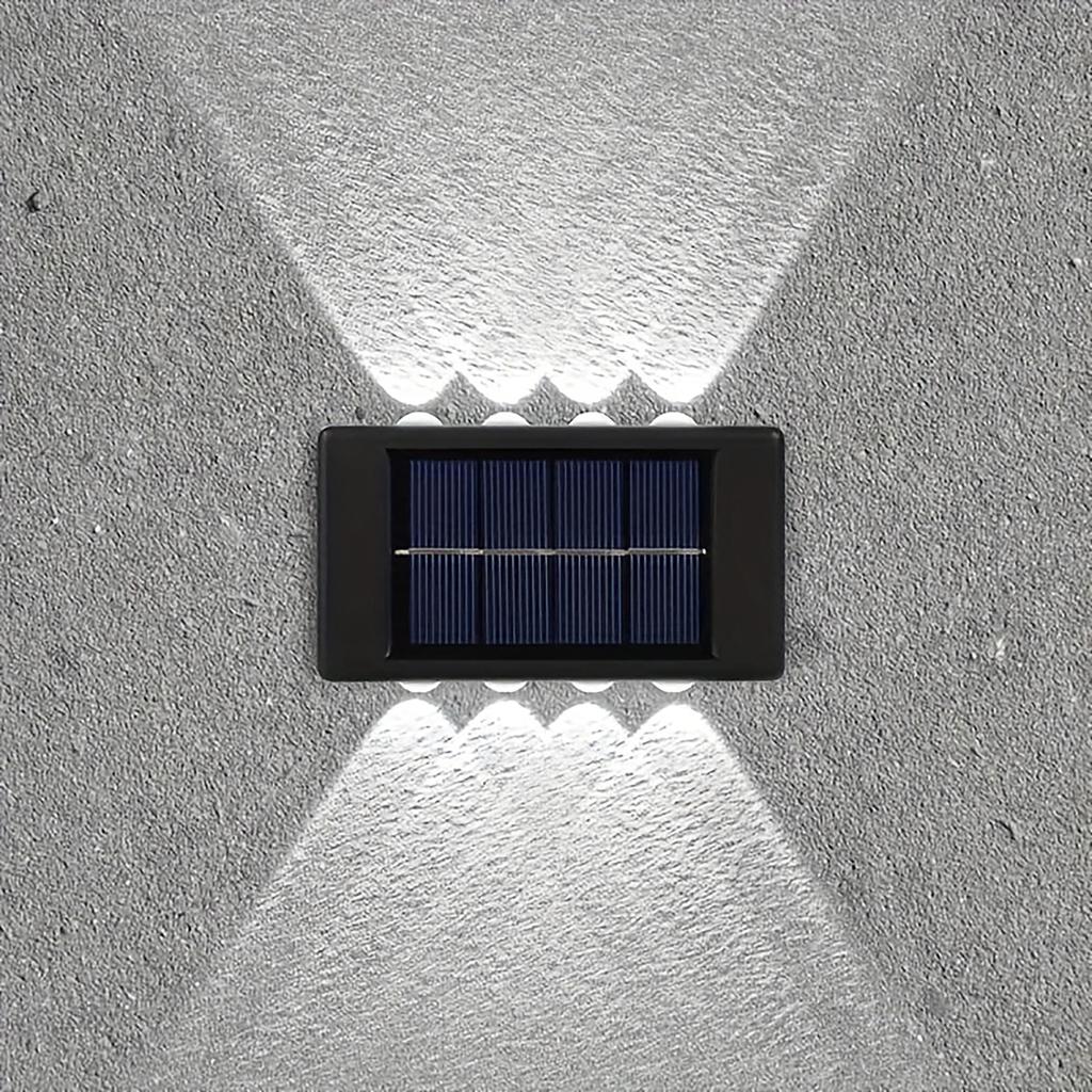 1PC Outdoor Solar Lights Up And Down Luminous Garden Decoration Outdoor Lights Warm Light Waterproof Wall Lamp