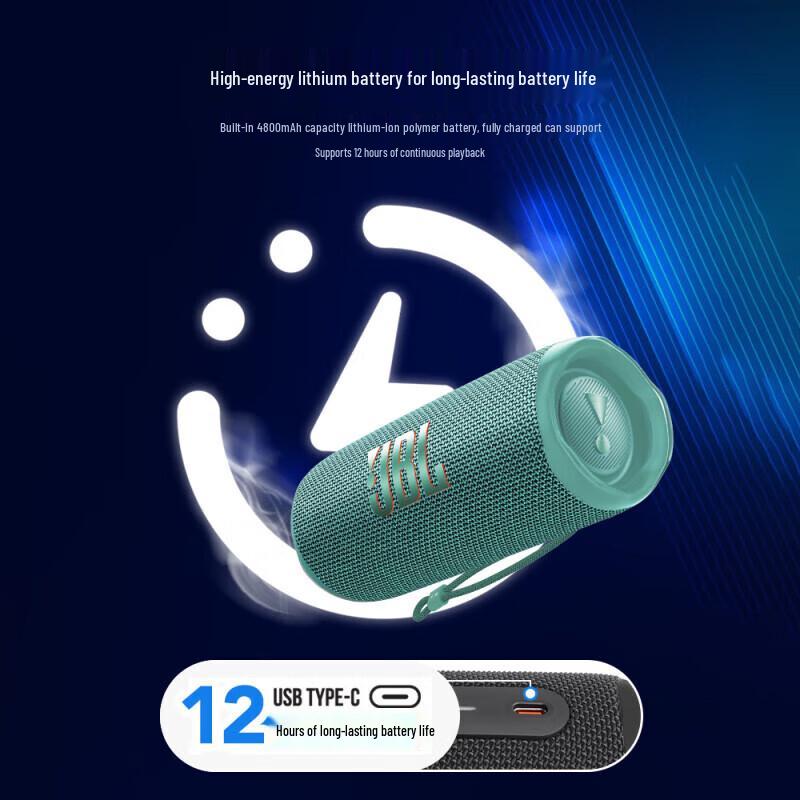 JBL FLIP6 Portable Bluetooth Speaker - Upgraded from Flip5 CN plug (adapter included)