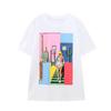 Pure Cotton Graffiti T Shirt With Short Sleeves For Summer Casual Wear