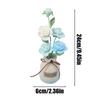 Crochet Flowers Handmade Knit Crocheted Roses With Pot Flower Crochet Desk Decorations Small Potted Plants Desk Flowers For Car
