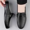 Fashion Luxury Men Genuine Leather Shoes Casual Business Men Slip-on Shoe All-Match Half Slippers Loafers Summer Handmade Flats Slippers