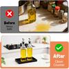 Oil Tray Kitchen Counter, Kitchen Tray for Oil Bottle, Made of Soft Silicone, Protect Bottles from Cracks and Scratches, Smooth, Easy to Clean, Keeps