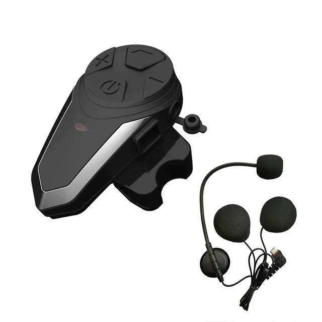 BT-S3 Bluetooth Helmet Intercom Motorcycle Communication System with FM Radio Waterproof Headset Suitable for Racing and Riding Hard Microphone
