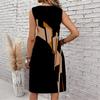 Plus Size V Neck Sleeveless Misty Bamboo Forest Brook Print For Peaceful Zen Getaway
