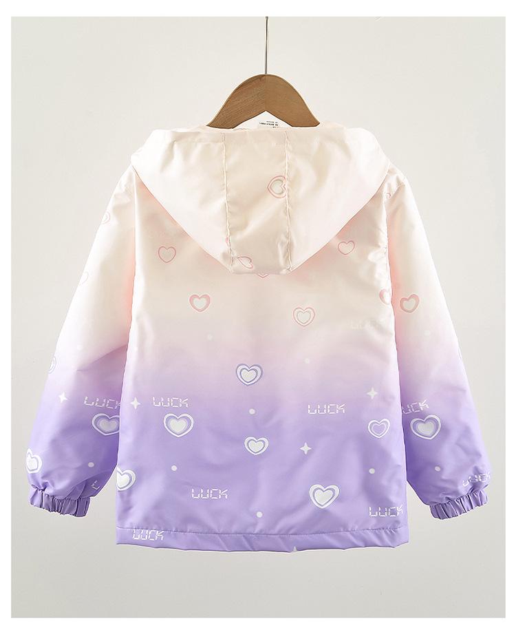 2025 Trendy Girls’ Gradient Windbreaker – Spring & Autumn Style