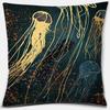 Metal Marine Animal Printing Series Pattern Pillowcase Square Home Office Decoration