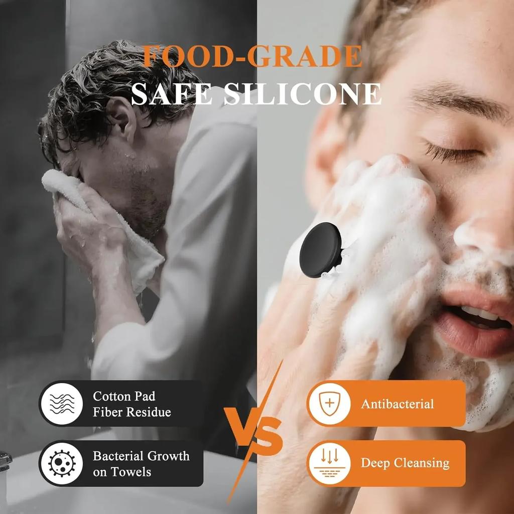 Soft Silicone Exfoliating Brush Cleanser Manual Body Cleansing Body Care Scrubber Shower Gentle Massage Bath Brush For Men