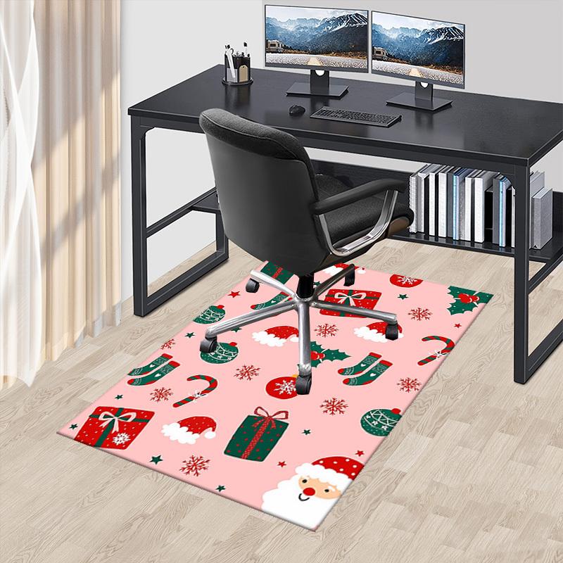 

Christmas Santa Claus Chair Mat - Anime Cartoon Design, Non-Slip Carpet for Office, Home Decor, Living Room, Bedroom, Gaming Room & Dormitory.R097 60cm by 90cm