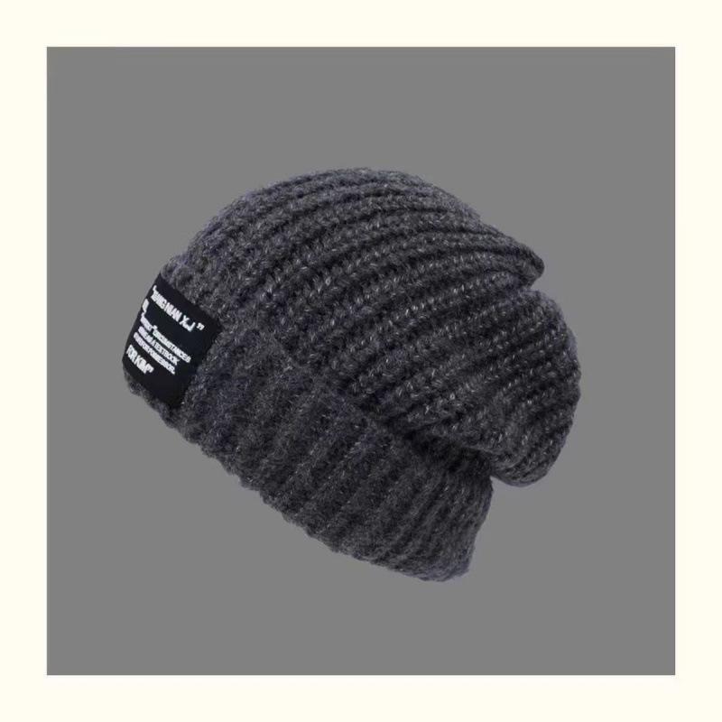 Autumn and winter hats women's versatile fashion long-standard wool hats winter warm ear protection bag head knitted hat