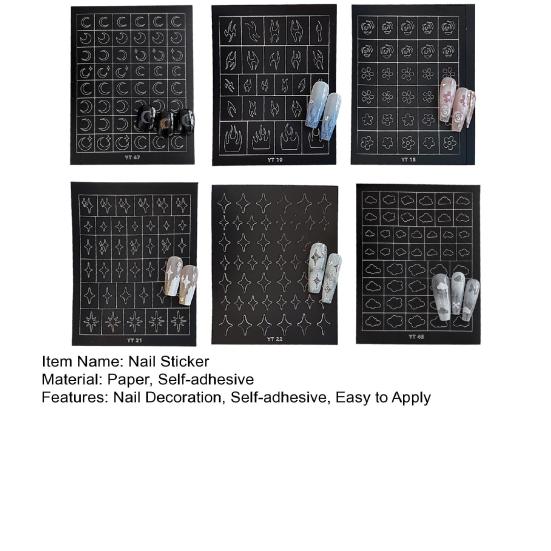 3/6/7/8/9/10 Sheets Nail Art Sticker Self-adhesive Halloween Christmas Butterfly Love Heart Women Fake Nail Decoration Decal