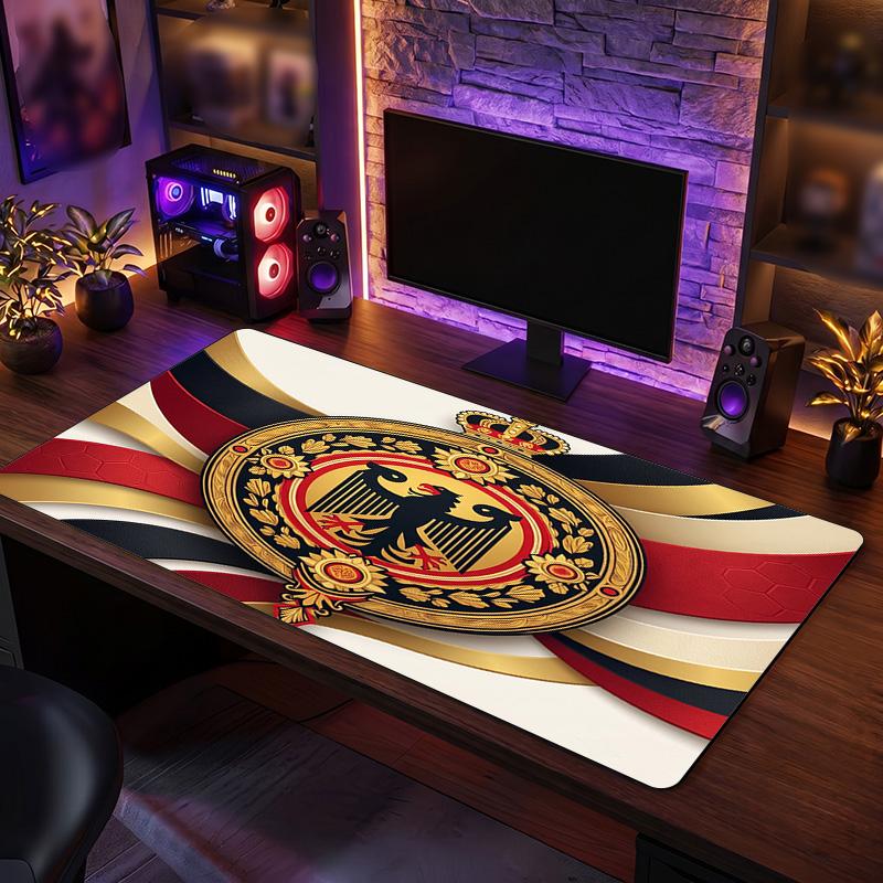 Belgium Football Crest Mouse Pad, Extended Non Slip Rubber Desk Mat for Gaming Office Laptop Fan Gift