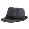 British Style Plaid Fedora Hat for Men Spring Summer Retro Jazz Hat Vintage Gentleman Trilby Cap Sun Protection Casual Beach Hat