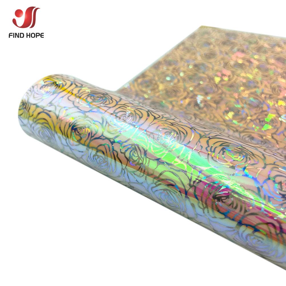 12"x39" Iridescent Gradient Glitter Adhesive Vinyl Roll Self-Adhesive HTV for Silhouette Cut Craft Cutting Home Decals Cup Decor