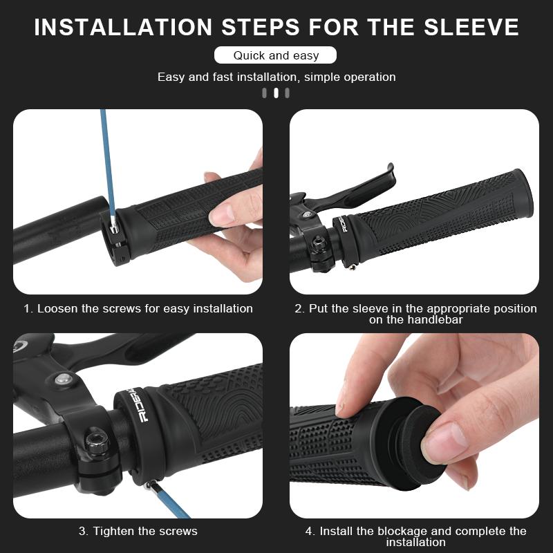 Bicycle Handlebar Grips Anti-Skid Shock-Absorbing Mountain Bike Handlebar Cover Ergonomic Comfortable Rubber Cycling Accessories