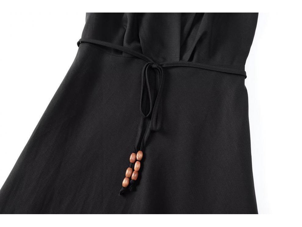 Elegant Halter Neck Midi Dress – European & American Style