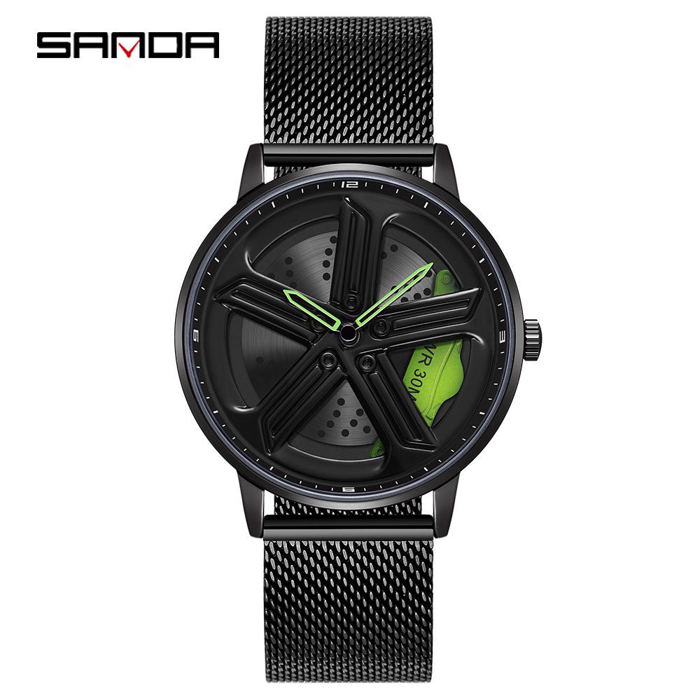 Sanda Meilleure Vente 1088 Montre pour Adolescent: Personnalisé, Cadran Rotatif 3D, Tendance, Quartz Étanche.
