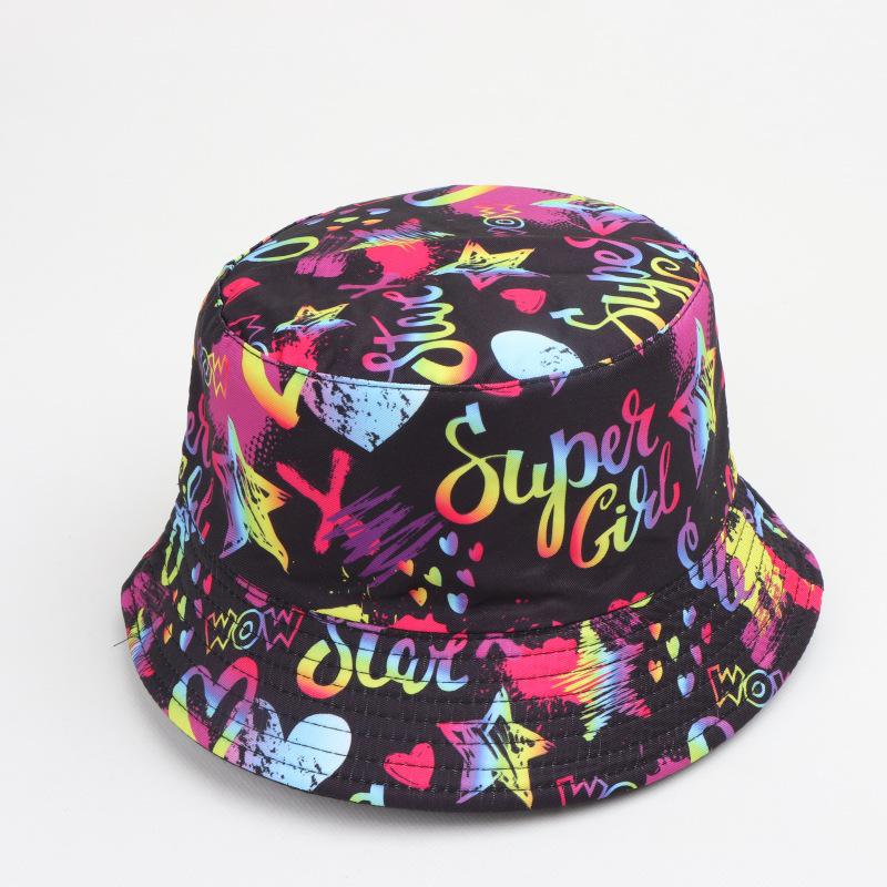 Retro Cartoon Double-Sided Bucket Hat, 80s/90s Style, Versatile Sun Protection for Outdoor Wear