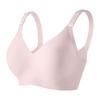 European Plus Size Wireless Seamless Bra for Women Deep V Wavy Edge Soft Support Gathered Anti-Sagging Cutout Back Intimates